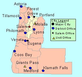 Western Oregon Map